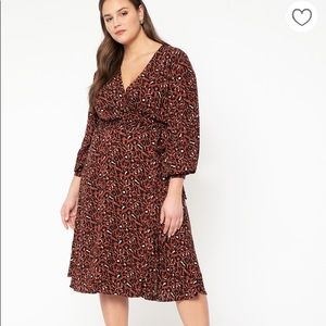 Eloquii Long Sleeve Wrap Dress 🐆